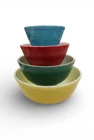 Pyrex Primary Colors Nesting Mixing Vintage Bowls Set of 4 - 401, 402, 403, 404