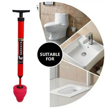Heavy Duty High Pressure Toilet Unblock Plunger Clog Drain Buster Vacuum Pump