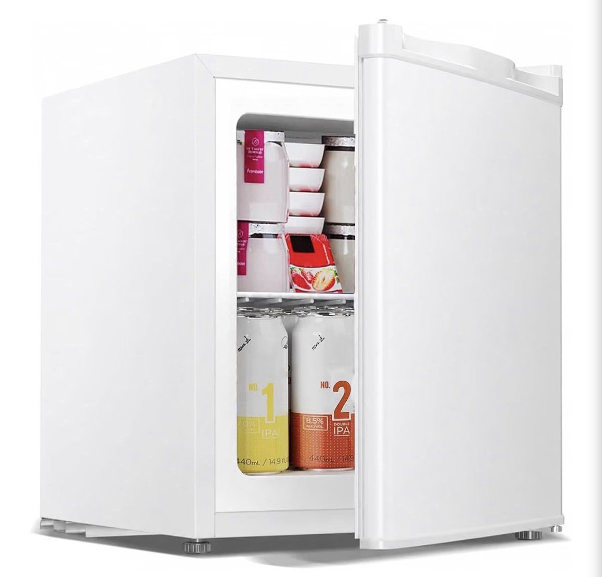 2.56 Cu.Ft Compact Mini Fridge Quiet 43DB Split Storage for Dorm
