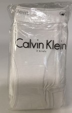 Vintage 3-Pack Calvin Klein Men s White Briefs Size-40 1994 100 Cotton NEW NOS