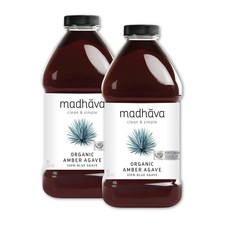 Madhava Organic Amber Agave, 46 Fluid Ounce Pack of 2
