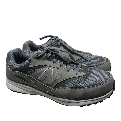 New Balance Golf Shoes Mens 13 Gray Spiked Wide Athletic Activewear Dad Shoe