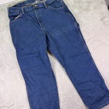 Dickies Men's Carpenter Jeans Blue Denim Utility Workwear Size 36x30 Cotton