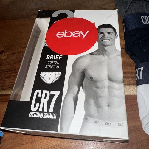CR7 Men's Briefs, 3 Pack - Briefs, Logo Waistband, Stretch Cotton XXL - Picture 4 of 5