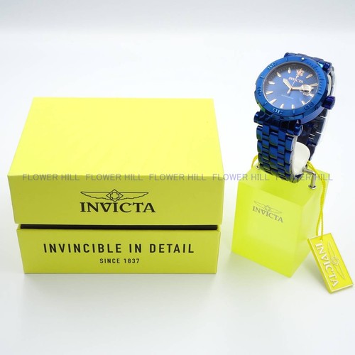 Invicta Men'S Watch Automatic Blue Sea Base 40962 Metal Band Skeleton Back - Picture 10 of 10