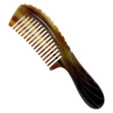 Natural Buffalo Horn Comb, Animal Engrave, Hair Comb, Anti-Static Handmade Po