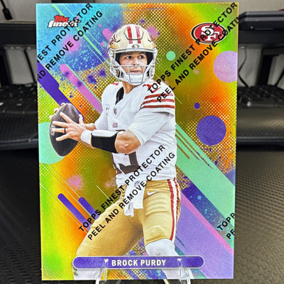 Topps Finest 2025 Brock Purdy Finest Performance 22/50 #65 49ers GOLD Refractor