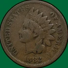 1882 Indian Head Cent Very Good VG Coin #39553