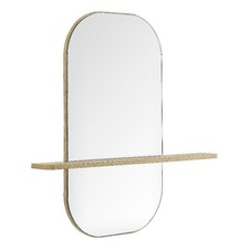Solstice Large Oval Mirror in Oak