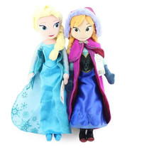 2PCS Disney Frozen Elsa Anna Princess Stuffed Plush Doll Olaf Snowman Ice