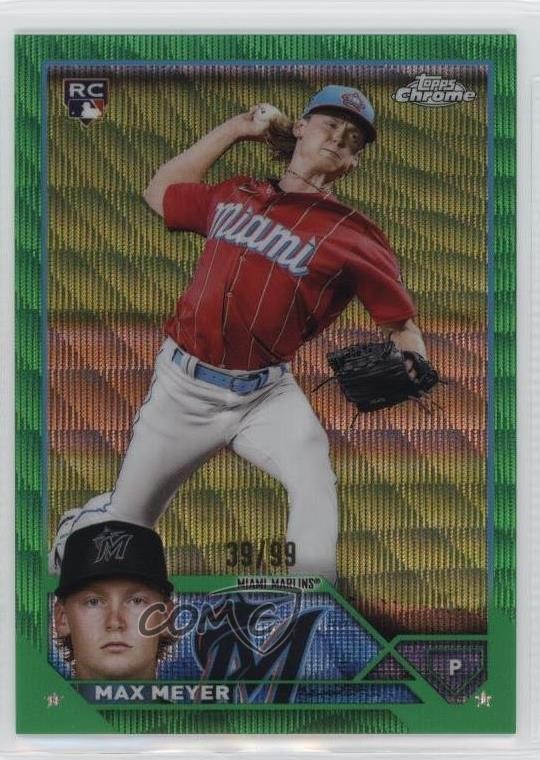 2023 Topps Chrome Green Wave Refractor 39/99 Max Meyer #104 12ty