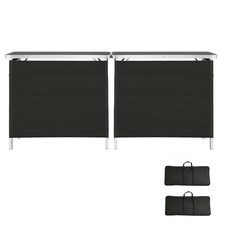 Uimoso Folding Portable Bar Table Set, Bartending Station, 38.6x15.2x34.3 in