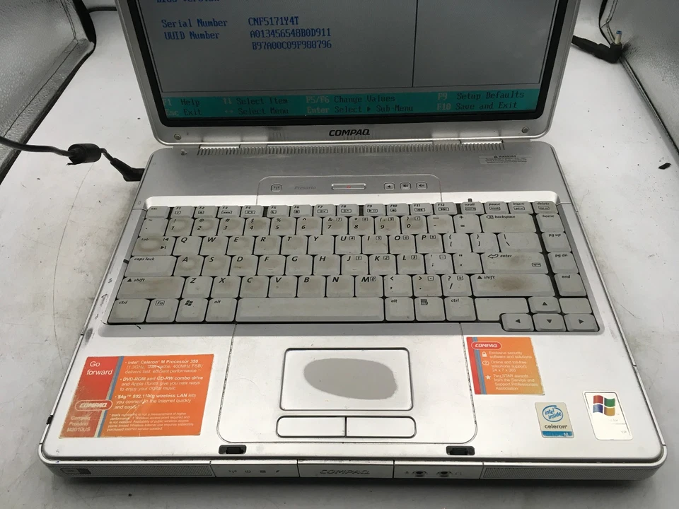 COMPAQ PRESARIO M2000 - BOOTS TO BIOS - INTEL CELERON - 256MB RAM - READ DESC-BB - Image 3 of 4