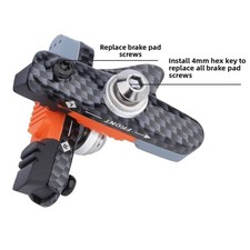 Road Bike Brake Pads Pair 55mm Rubber Blocks for C Brake For Aluminium Rim