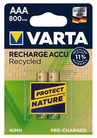 Varta Recycled Micro Akku Aaa 800Mah Batterien 2Er-Pack