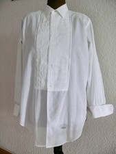 1960 s "Arrow" Mans White 100 Cotton Tuxedo Shirt French Cuffs 15 1/2 33 M