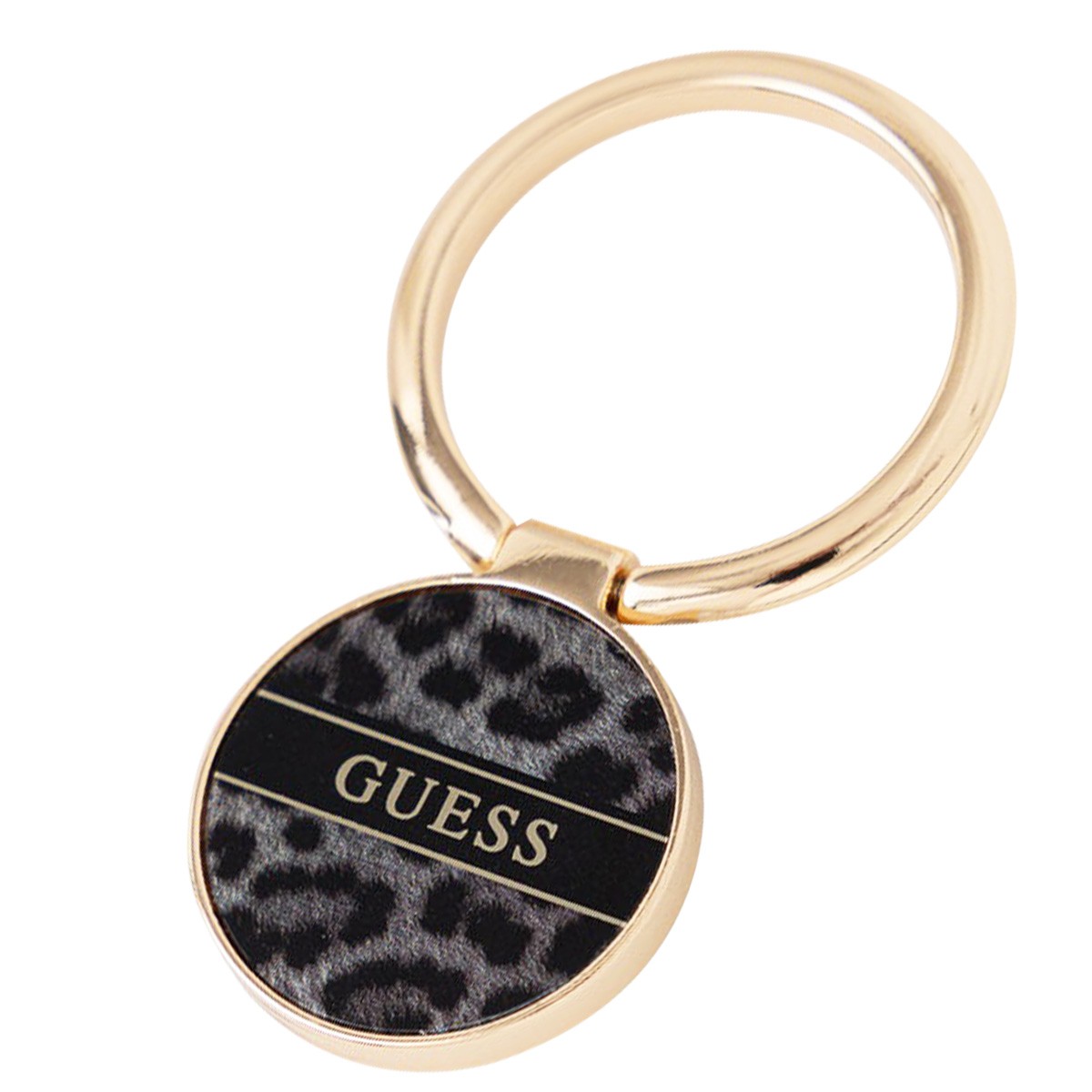 Anneau de support Guess imprimé léopard noir pour smartphone - 3