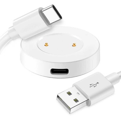 80 cm USB Kabel+2 Pin Ladegerät Dock Kompatibel mit Huawei Watch GT/2/2E Weiss