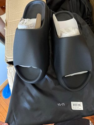 Yeezy YZY YS-01 Men's Black Slide Sandals Slip-On US Size 14