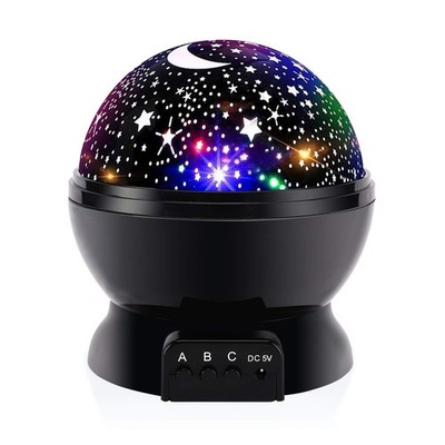 LED USB Night Light Baby Kids Moon Star Sky Projector Lamp Rotating Cosmos Gift