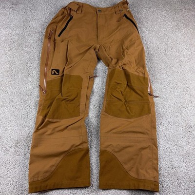 Flylow Pants Mens Extra Large Brown Chemical Pant Snowboarding Double Knee Snow