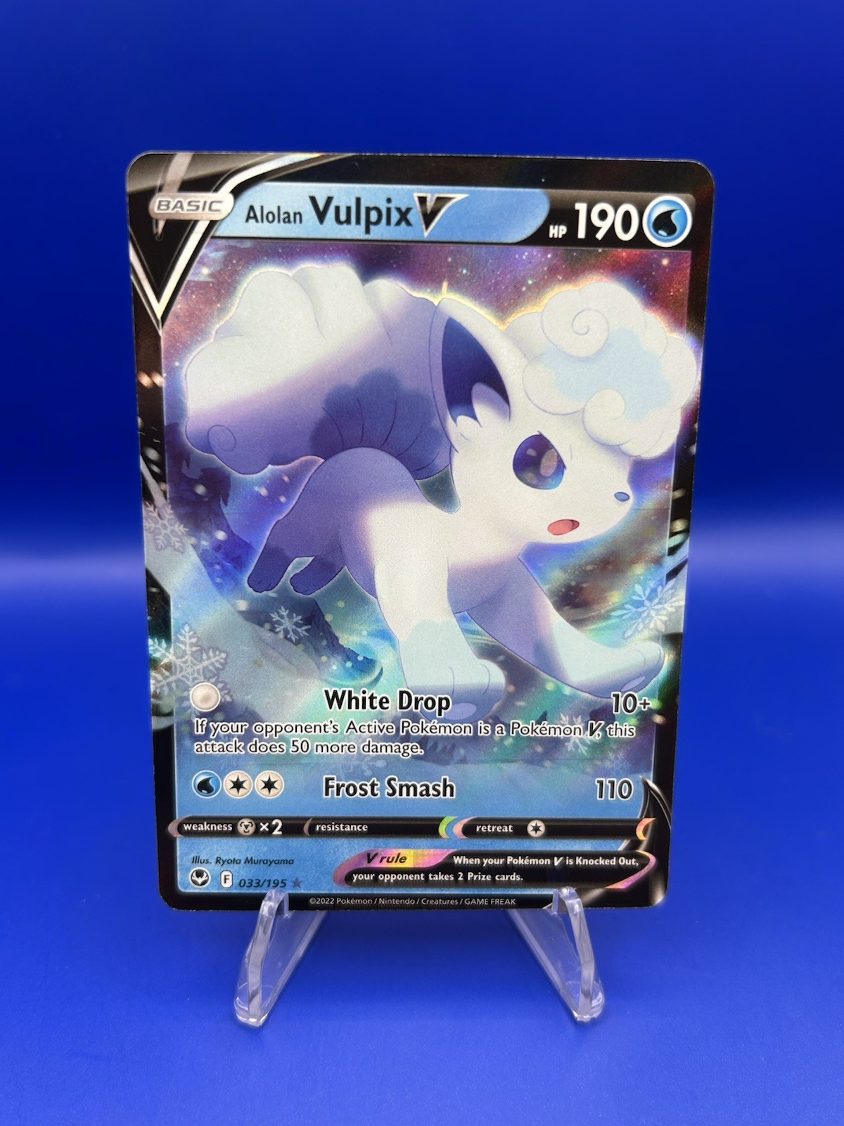 Alolan Vulpix V 33/195 - Silver Tempest Pokemon TCG