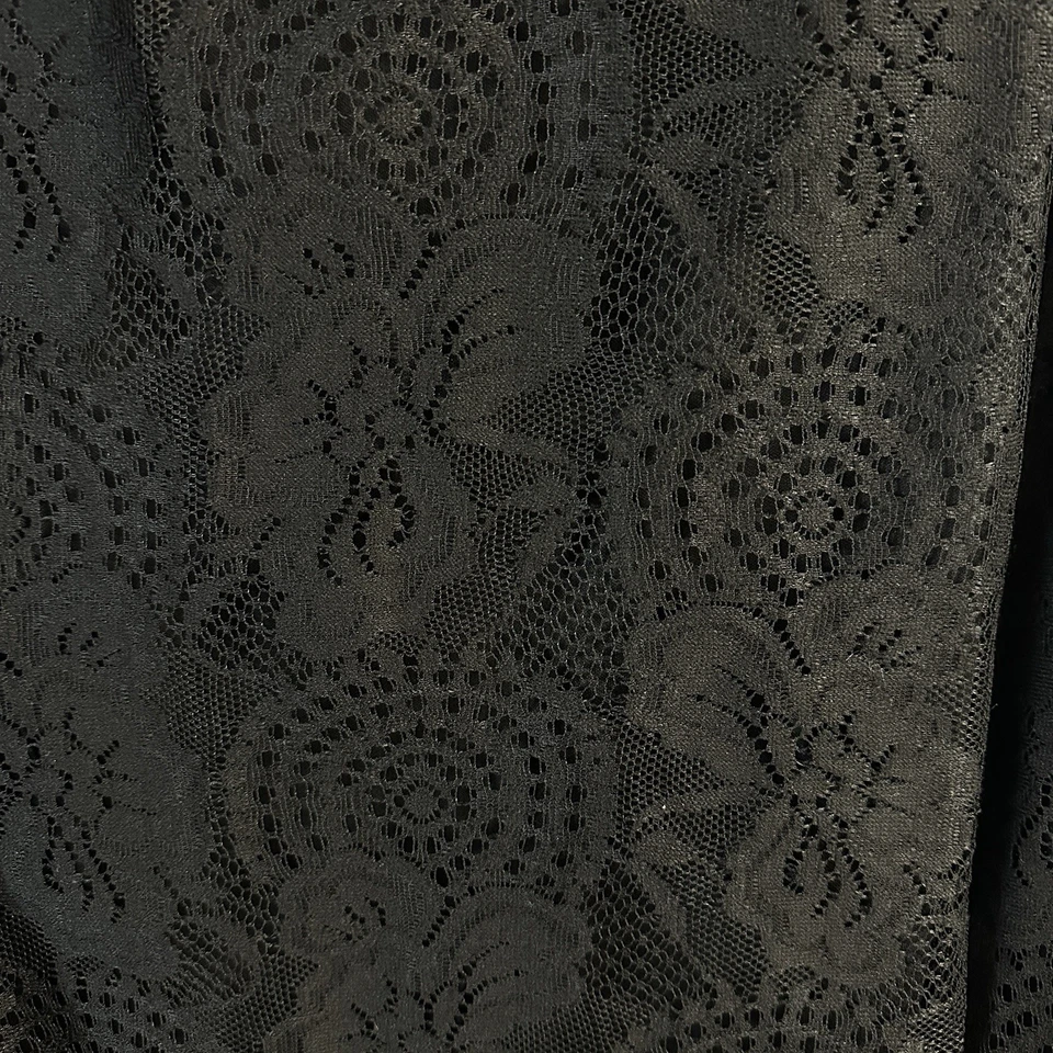 Falda Larga Ashley Stewart Para Mujer 18/20 Negra Campana Parte Inferior Encaje Forrada Boho Maxi Foto 4 de 4