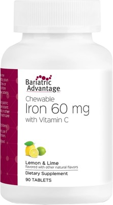 #ad Bariatric Advantage Chewable Iron 60 mg with Vitamin C 90 Count Pack of 1 $90.99