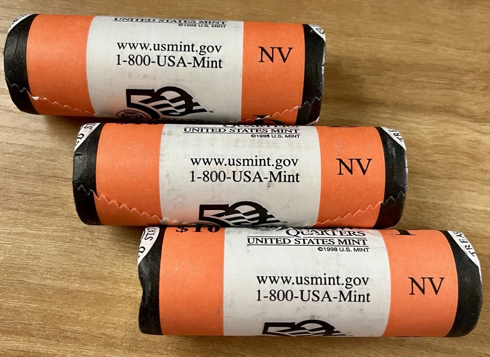 2006 P D Nevada US Mint 50 State Quarter Rolls 120 Uncirculated Coins Sealed! - Image 2 of 4