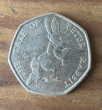 Extremely Rare Peter Rabbit 50p 2017 Coin
