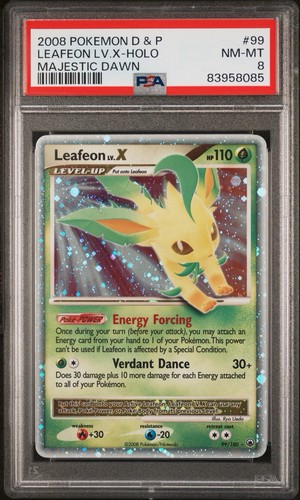 Leafeon LV.X graded PSA 8 for sale on eBay