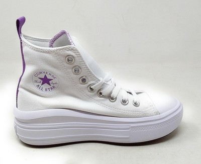 Converse Damen Canvas Schuh Modell Platform Wave A03667C Weiß Lila