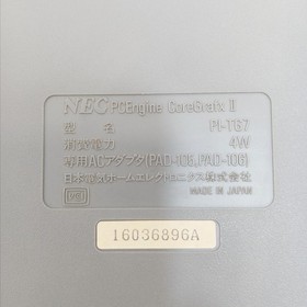 NEC PC Engine CoreGrafx II PI-TG7 Console NTSC-J AC100V Retro #0001