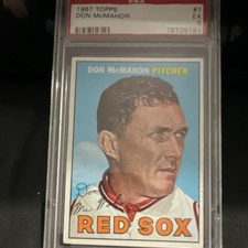 1967 Topps Don McMahon #7 Boston Red Sox PSA EX Baseball Card