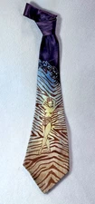 Vintage 1940'S-50'S TIGER STRIPE PINUP GIRL NECKTIE From Store in Sycamore, ILL