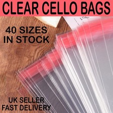 Clear Self Seal Cellophane Bags Clear OPP for Cards Craft Art Gift Sweets Cello