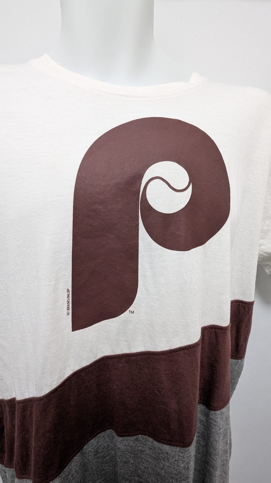 ’47 Philadelphia Phillies MLB Colour Block Logo T-Shirt Mens Size M image 2