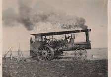 Buffalo, Montana-Steam Engine Tractor plowing c1914-RPPC Real Photo Postcard