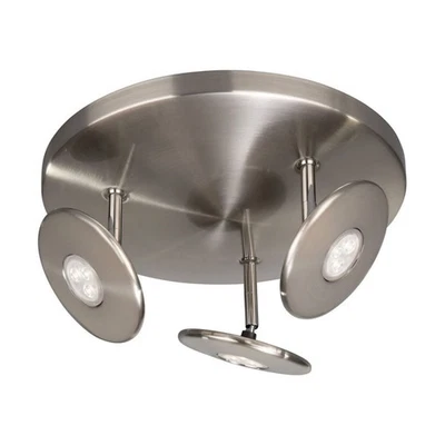 LED Deckenleuchte Schwenkbar Silber 3 Flammig Dimmbar Ø 28cm - Bild 1 von 2
