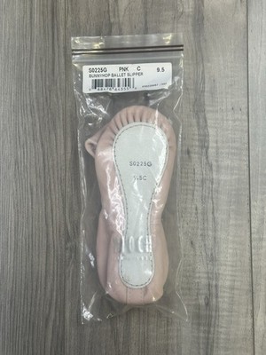 Bloch Bunnyhop S0225G Ballet Shoes Pink Leather Girls Size 9.5 Child NEW