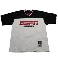 Vintage ESPN Club Walt Disney World Shirt Mens XL Black White Mesh Jersey 90s