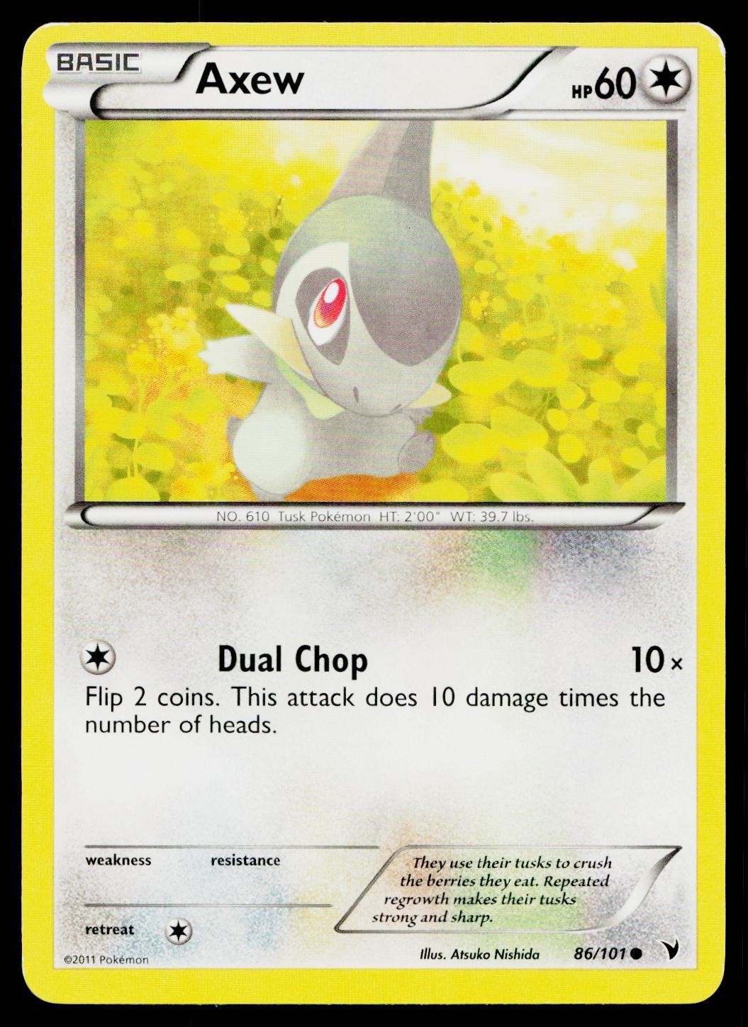 Axew 86/101 Common Noble Victories Pokemon Lightly Played