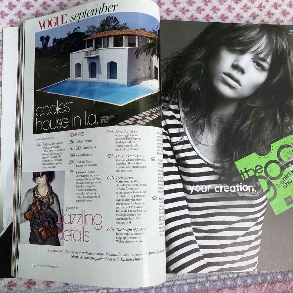 Vogue Magazine September 2006 Kirsten Dunst Cover - Image 2 of 4