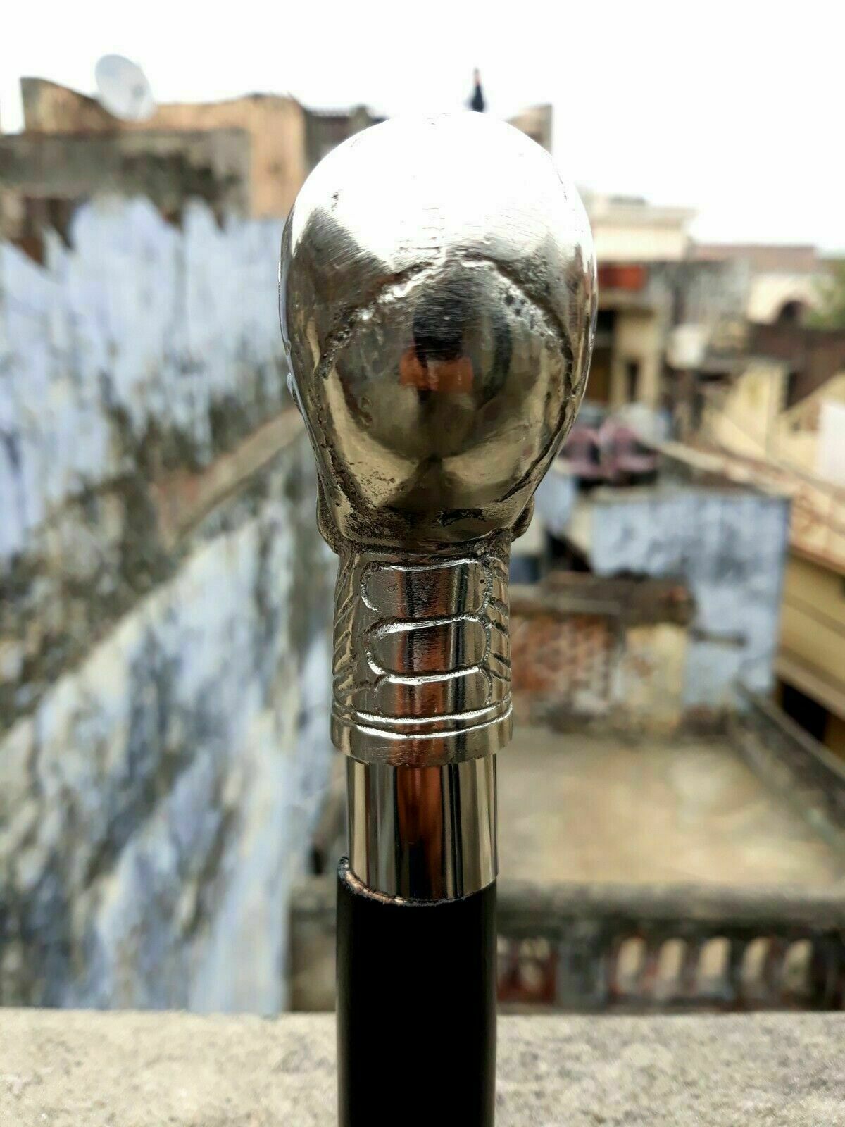 Designer Victorian Solid Skull Designer Wooden Wa… - image 10