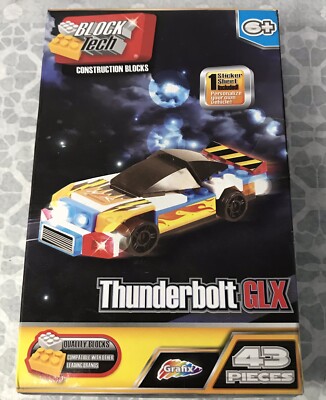 Block Tech Construction Blocks Thunderbolt GLX 43 Pieces New Sealed