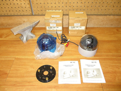 KT&C KPC-HD038DC (LOT OF 2) *NEW* CCD Camera Combination Dome Pan Tilt Color