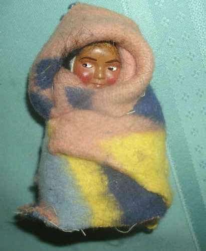MUÑECA SKOOKUM BABY VINTAGE AÑOS 20 EN MANTA 3 1/2 - ENVÍO GRATUITO - Imagen 2 de 5