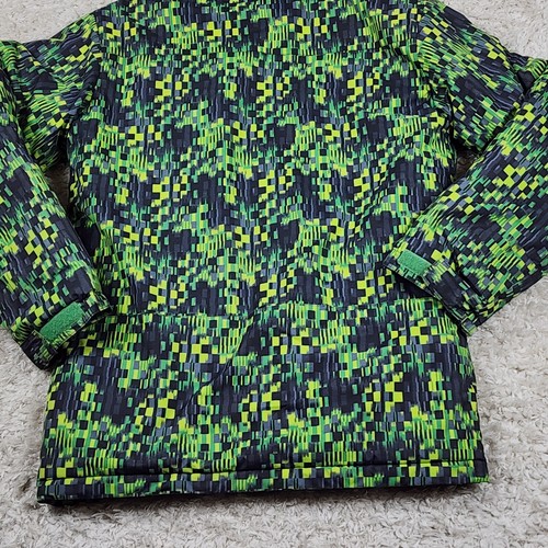 Columbia Waterproof Jacket Kids XL Green Pixelated Winter Ski Puffer Insulated - Picture 10 of 12