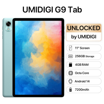 UMIDIGI G9 Tab 4GB+256GB Octa Core 11'' 7200mAh Android Dual SIM Unlocked Tablet 