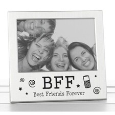 BFF Best Friends Forever Silver Photo Picture Frame Friendship Day Gift 5 x3.5